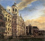 Jan van der Heyden Amsterdam, Dam Square with the Town Hall and the Nieuwe Kerk china oil painting artist